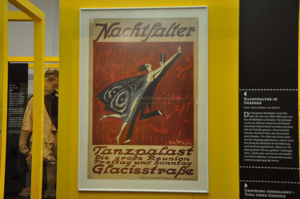 Werbeplakat der Zwanziger für einen der rund 60 Ballsäle Dresdens Foto: Una Giesecke