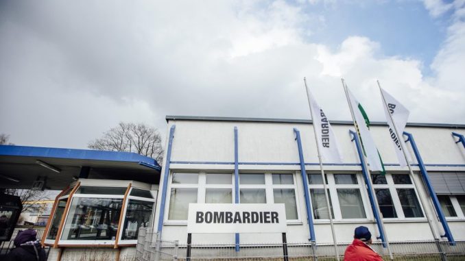Der Werkseingang vom Waggonhersteller Bombardier in Görlitz. Foto: Oliver Killig/Archiv