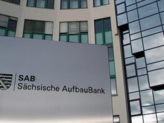 Die Sächsische AufbauBank (SAB) in Dresden. Foto: Arno Burgi/Archiv