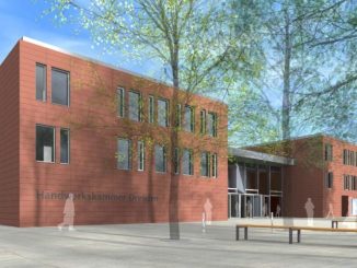 Entwurf für das neue Bildungszentrum der Handwerks in der Albertstadt Visualisierung: arge_cbh_architekten.ingenieure