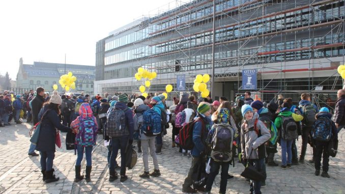 In der vergangenen Woche kamen die Schüler am neuen Schulcampus an. Foto: Landeshauptstadt Dresden