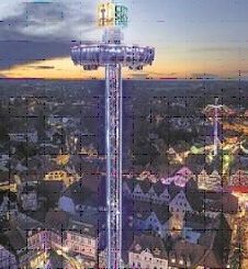 Der höchste und modernste mobile Aussichtturm der Welt soll eine der Attraktionen des diesjährigen Dresdner Stadtfestes Canaletto werden. (Foto: PR)