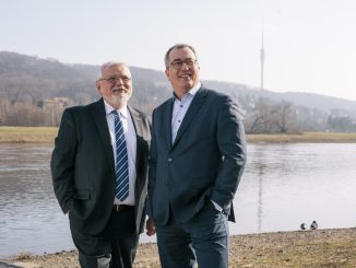 Vorstandsvorsitzender Gunther Seifert und Vorstandsmitglied Roger Ulke von Konsum. Foto: PR
