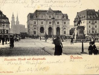 Der Neustädter Markt auf einer historischen Postkarte um 1900. Archiv: Holger Naumann