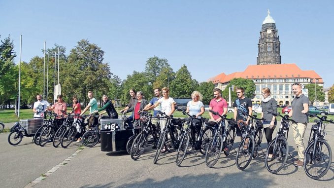 Auch die Landeshauptstadt Dresden fährt E-Bike. (Foto: LHD)