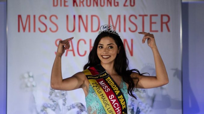 Anastasia Aksah aus Zwickau bei der Wahl Miss Sachsen 2018/2019. Foto: Alexander Prautzsch